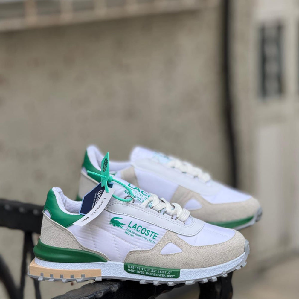 Lacoste beyaza yeşil ayakkabı 001